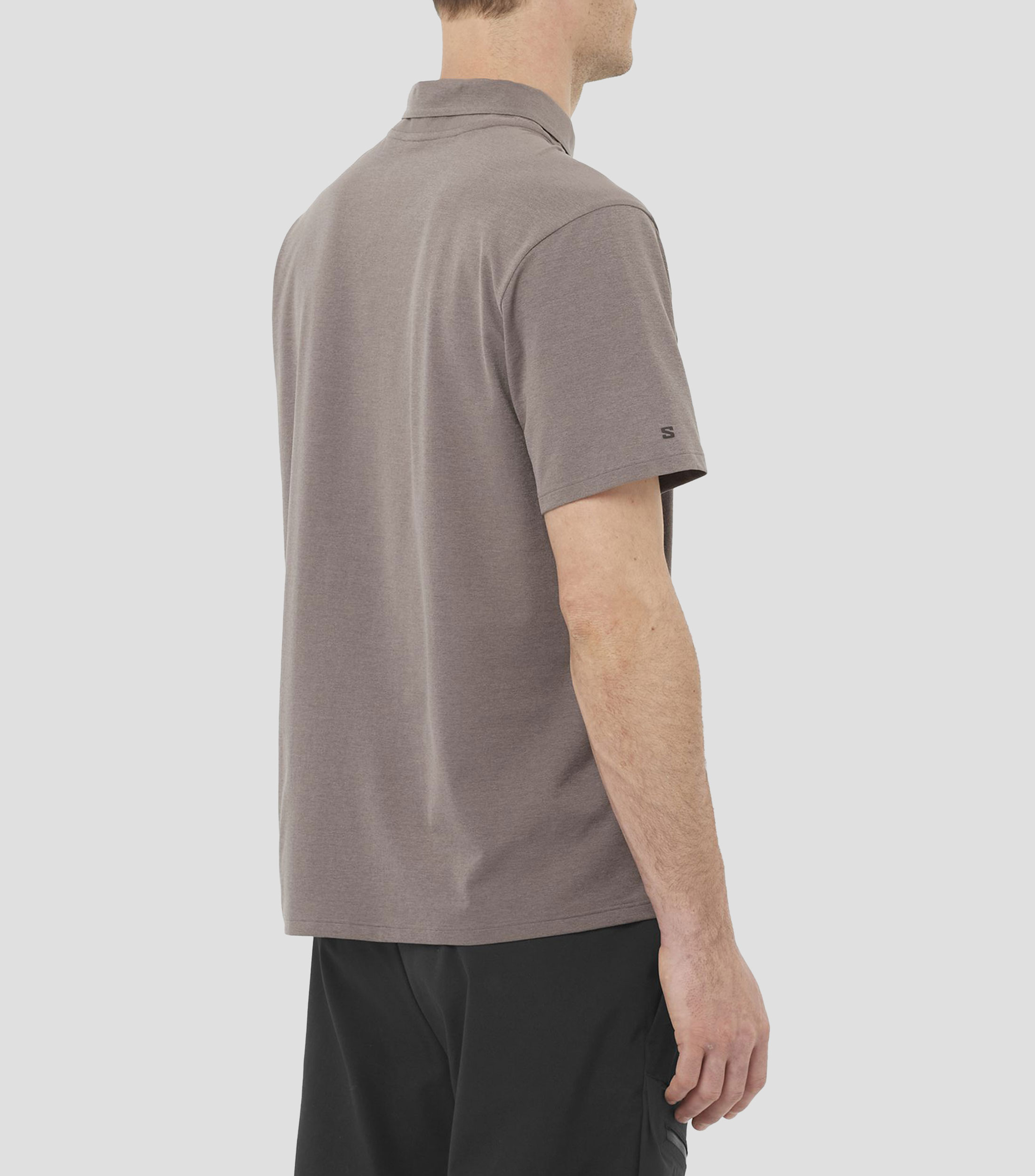 Playera polo para senderismo Trackline cuello polo manga corta sólida Hombre